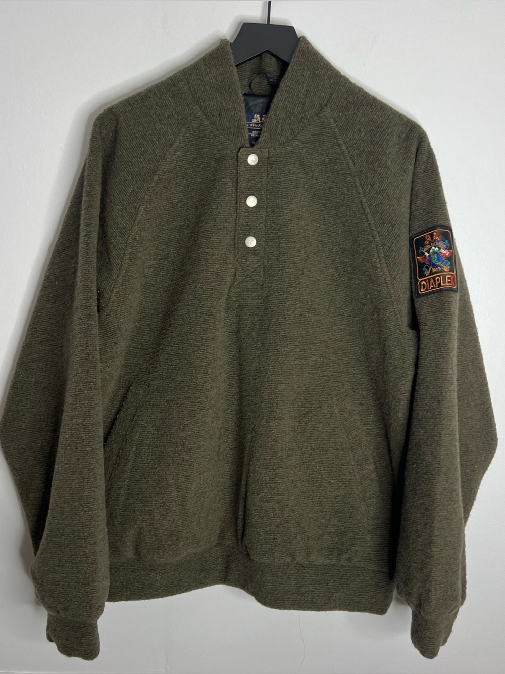 Willis & Geiger Diaplex Wool-Blend Fleece Pullover Jacket Mens Large Green USA